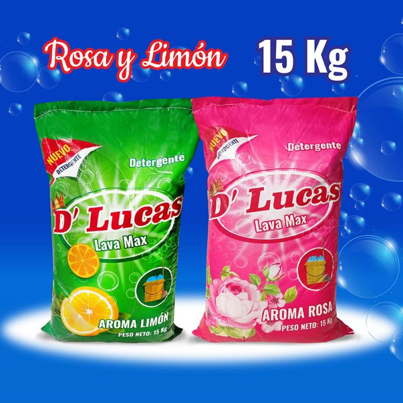 Detergentes DLucas, aromas Rosa y Limón - 15kg